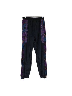 David Alan California Track Pants Womens Sz S 90s Windbreaker Abstract Parachute
